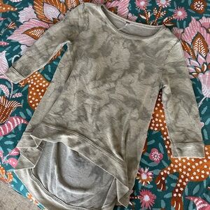 Free People high-low tie dye top open back